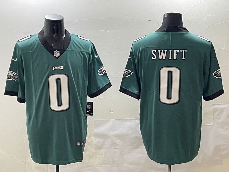 Men Philadelphia Eagles #0 Swift Green Second generations 2025 Nike Vapor Limited NFL Jersey style 2094